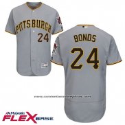 Camiseta Beisbol Hombre Pittsburgh Pirates Barry Bonds Autentico Collection Flex Base Gris Jugador