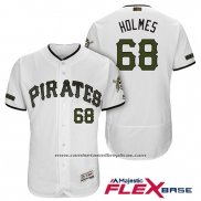 Camiseta Beisbol Hombre Pittsburgh Pirates Clay Holmes Blanco 2018 Primera Alterno Flex Base