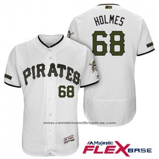 Camiseta Beisbol Hombre Pittsburgh Pirates Clay Holmes Blanco 2018 Primera Alterno Flex Base