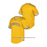 Camiseta Beisbol Hombre Pittsburgh Pirates Cooperstown Collection Mesh Wordmark Oro