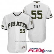 Camiseta Beisbol Hombre Pittsburgh Pirates Josh Bell Blanco 2018 Primera Alterno Flex Base