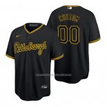 Camiseta Beisbol Hombre Pittsburgh Pirates Personalizada Replica Negro
