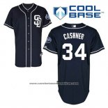 Camiseta Beisbol Hombre San Diego Padres Andrew Cashner 34 Azul Alterno Cool Base