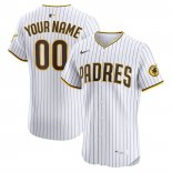 Camiseta Beisbol Hombre San Diego Padres Elite Personalizada Blanco