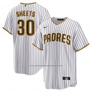 Camiseta Beisbol Hombre San Diego Padres Gavin Sheets Primera Replica Blanco