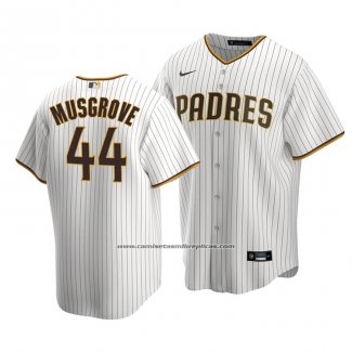 Camiseta Beisbol Hombre San Diego Padres Joe Musgrove Replica Primera Marron Blanco