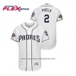 Camiseta Beisbol Hombre San Diego Padres Jose Pirela 150th Aniversario Patch Flex Base Blanco