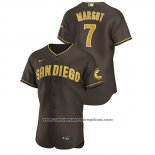 Camiseta Beisbol Hombre San Diego Padres Manuel Margot Autentico 2020 Alterno Marron