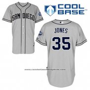 Camiseta Beisbol Hombre San Diego Padres Randy Jones 35 Gris Cool Base
