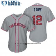 Camiseta Beisbol Hombre San Francisco Giants 2017 Estrellas y Rayas Joe Panik Gris Cool Base