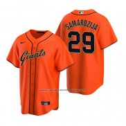 Camiseta Beisbol Hombre San Francisco Giants Jeff Samardzija Replica Alterno Naranja