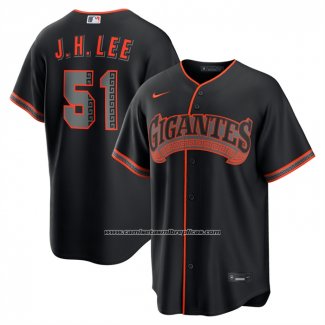 Camiseta Beisbol Hombre San Francisco Giants Jung Hoo Lee Alterno Replica Negro
