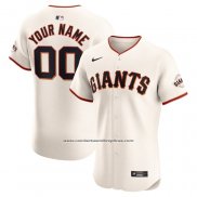 Camiseta Beisbol Hombre San Francisco Giants Primera Elite Personalizada Crema