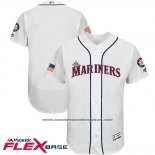 Camiseta Beisbol Hombre Seattle Mariners 2017 Estrellas y Rayas Blanco Flex Base