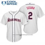 Camiseta Beisbol Hombre Seattle Mariners 2017 Estrellas y Rayas Jean Segura Blanco Cool Base