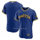 Camiseta Beisbol Hombre Seattle Mariners 2023 City Connect Autentico Azul