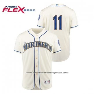 Camiseta Beisbol Hombre Seattle Mariners Edgar Martinez Hispanic Heritage Flex Base Crema