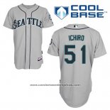 Camiseta Beisbol Hombre Seattle Mariners Ichiro Suzuki 51 Gris Cool Base