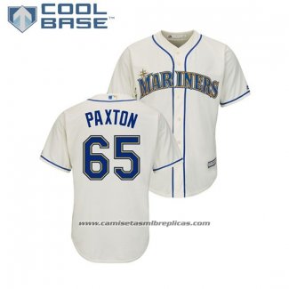 Camiseta Beisbol Hombre Seattle Mariners James Paxton Cool Base Alterno Crema