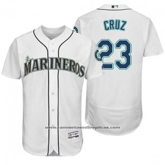 Camiseta Beisbol Hombre Seattle Mariners Nelson Cruz 23 Blanco Hispanic Heritage
