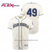 Camiseta Beisbol Hombre Seattle Mariners Wade Leblanc Hispanic Heritage Flex Base Crema
