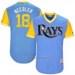 Camiseta Beisbol Hombre Tampa Bay Rays 2017 Little League World Series Peter Bourjos Azul