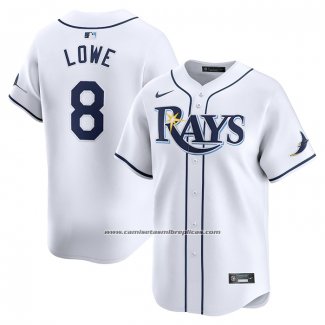 Camiseta Beisbol Hombre Tampa Bay Rays Brandon Lowe Primera Limited Blanco