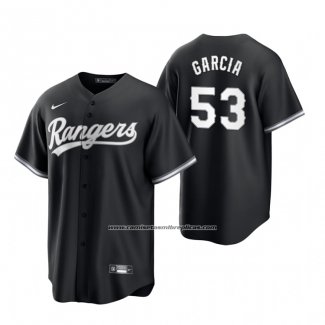 Camiseta Beisbol Hombre Texas Rangers Adolis Garcia Replica 2021 Negro