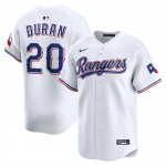 Camiseta Beisbol Hombre Texas Rangers Ezequiel Duran Alterno Limited Blanco