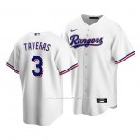 Camiseta Beisbol Hombre Texas Rangers Leody Taveras Replica Primera Blanco