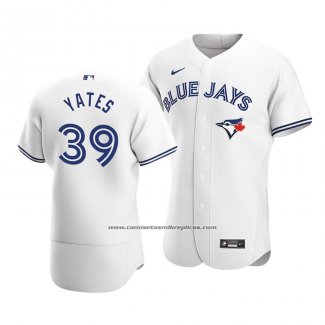 Camiseta Beisbol Hombre Toronto Blue Jays Kirby Yates Autentico Primera Blanco