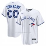 Camiseta Beisbol Hombre Toronto Blue Jays Primera Replica Personalizada Blanco1