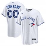 Camiseta Beisbol Hombre Toronto Blue Jays Primera Replica Personalizada Blanco1