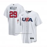 Camiseta Beisbol Hombre USA 2023 Merrill Kelly Replica Blanco