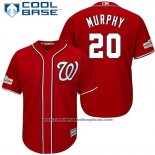 Camiseta Beisbol Hombre Washington Nationals 2017 Postemporada Daniel Murphy Rojo Cool Base