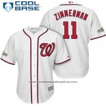 Camiseta Beisbol Hombre Washington Nationals 2017 Postemporada Ryan Zimmerman Blanco Cool Base