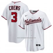 Camiseta Beisbol Hombre Washington Nationals Dylan Crews Primera Replica Blanco