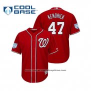 Camiseta Beisbol Hombre Washington Nationals Howie Kendrick Cool Base Entrenamiento de Primavera 2019 Rojo