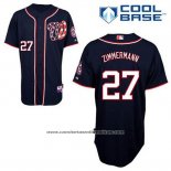 Camiseta Beisbol Hombre Washington Nationals Jordan Zimmermann 27 Azul Alterno Cool Base