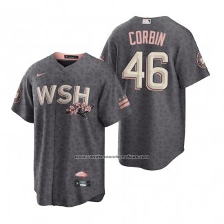 Camiseta Beisbol Hombre Washington Nationals Patrick Corbin 2022 City Connect Replica Gris