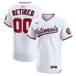 Camiseta Beisbol Hombre Washington Nationals Retired Roster Elite Primera Blanco