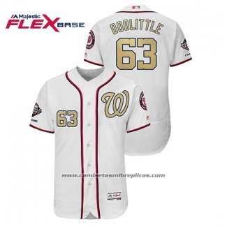 Camiseta Beisbol Hombre Washington Nationals Sean Doolittle 2019 Gold Program Flex Base Blanco