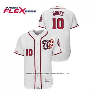 Camiseta Beisbol Hombre Washington Nationals Yan Gomes Autentico Flex Base Blanco