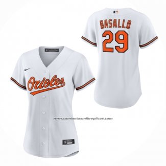 Camiseta Beisbol Mujer Baltimore Orioles Samuel Basallo Replica Blanco