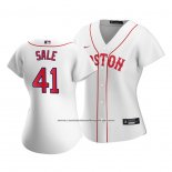 Camiseta Beisbol Mujer Boston Red Sox Chris Sale 2021 Replica Blanco