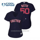 Camiseta Beisbol Mujer Boston Red Sox Mookie Betts Cool Base Azul