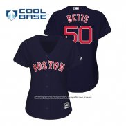 Camiseta Beisbol Mujer Boston Red Sox Mookie Betts Cool Base Azul