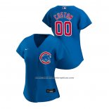 Camiseta Beisbol Mujer Chicago Cubs Personalizada 2020 Replica Alterno Azul