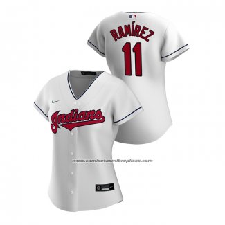 Camiseta Beisbol Mujer Cleveland Indians Jose Ramirez 2020 Replica Primera Blanco