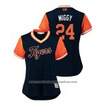 Camiseta Beisbol Mujer Detroit Tigers Miguel Cabrera 2018 LLWS Players Weekend Miggy Azul